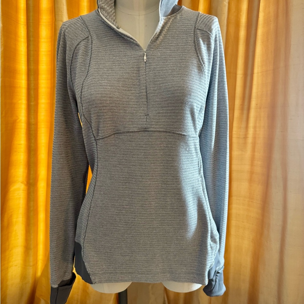 Lululemon Athletica Heathered Gray Quarter-Zip Hoodie